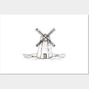 Black Windmill Posters and Art